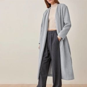 NWT Reformation Carly Coat Grey